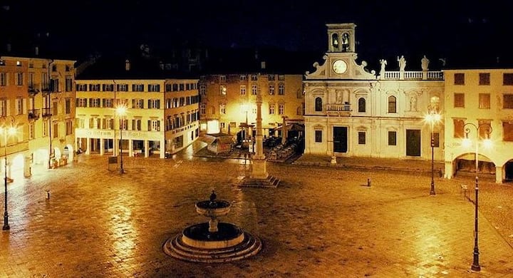 on the court, in the center of Udine...