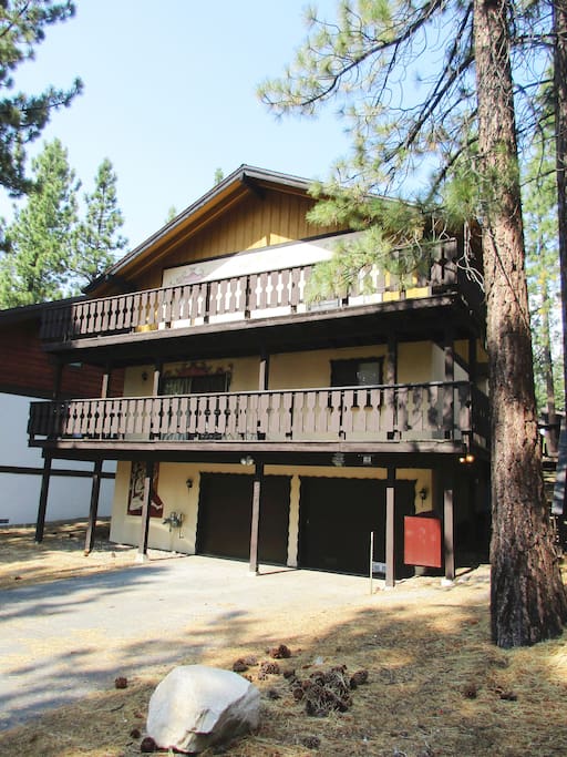 Tahoe Timber Chalet. Your perfect vacation awaits you. Parking for four vehicles, one can be parked in the garage.