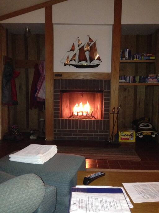 Enjoy a warm cozy fire to warm your heart and sole