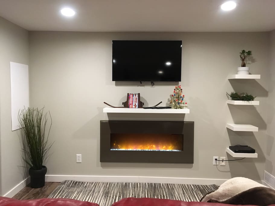 Entertainment center and electric fireplace