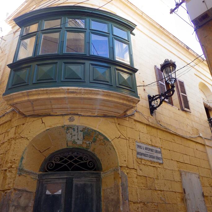 The balcony windows are called 'gallerija' in Maltese. Ours is unusual as it is curved.