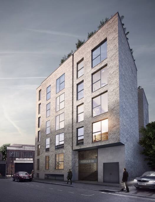 Outside of building, with roof terrace