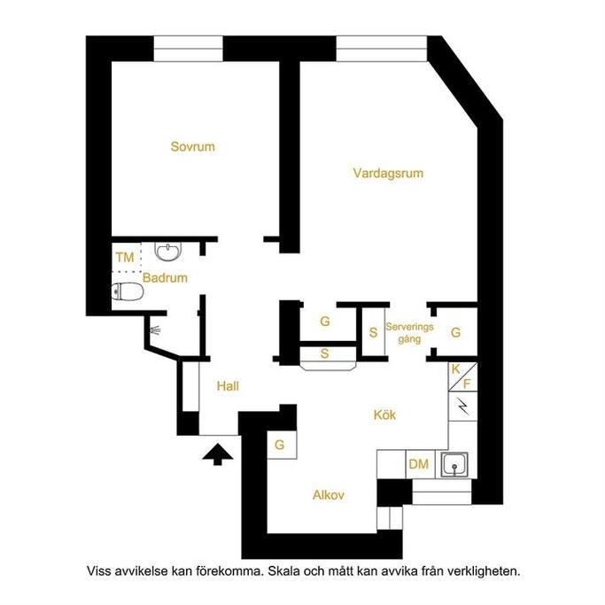 A blueprint/layout of the apartment.