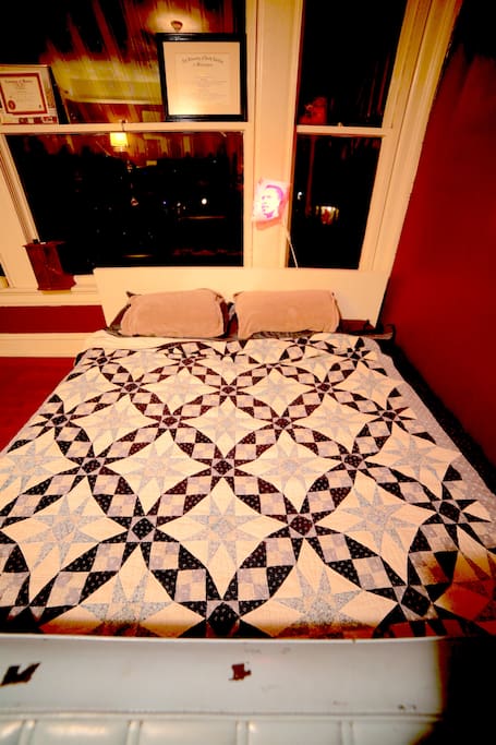 King size bed.
