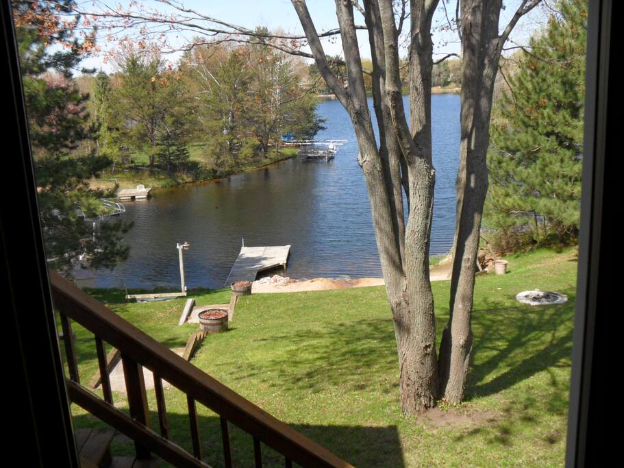 View of lake from the deck.