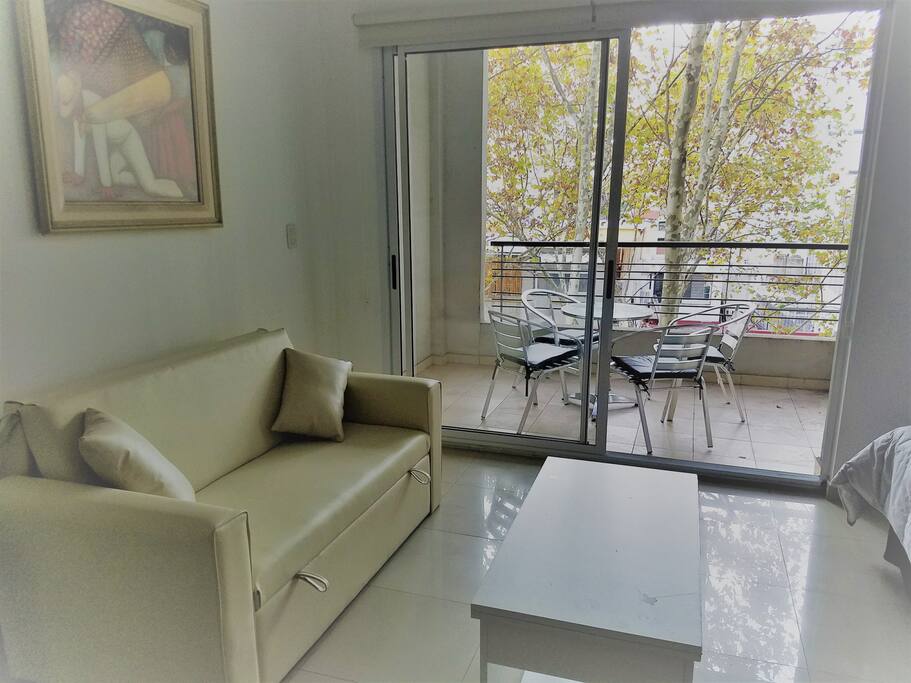 VISTA LIVING CON SOFACAMA Y BALCON