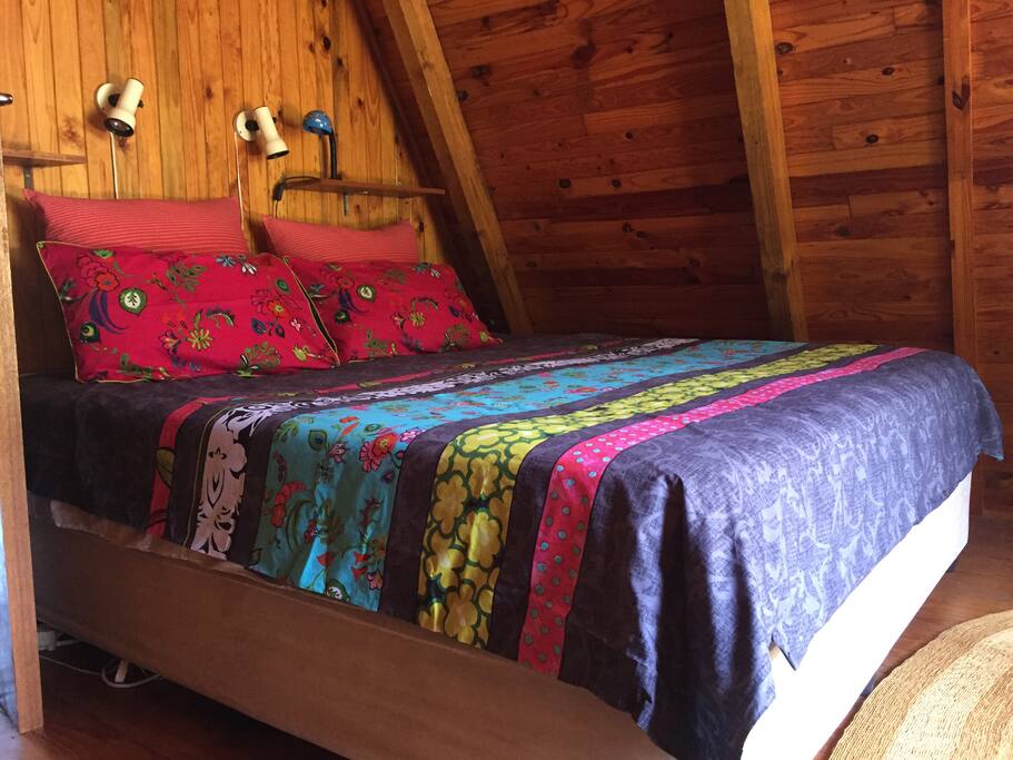 Main Bedroom with small Balcony, King Bed (upstairs)