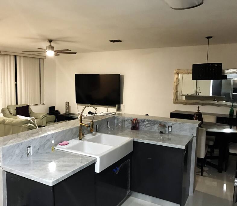 Open Lay-Out Kitchen with new stainless steel appliances