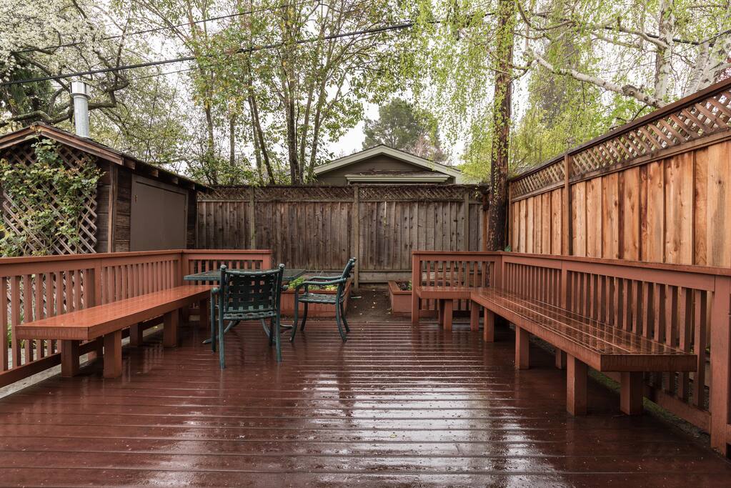 Guests have access to this patio