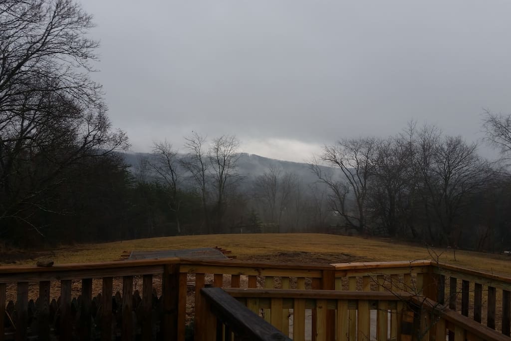 Foggy afternoons from the back deck can be just as beautiful as sunny days