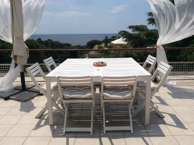 Attic with big terrace and seaview