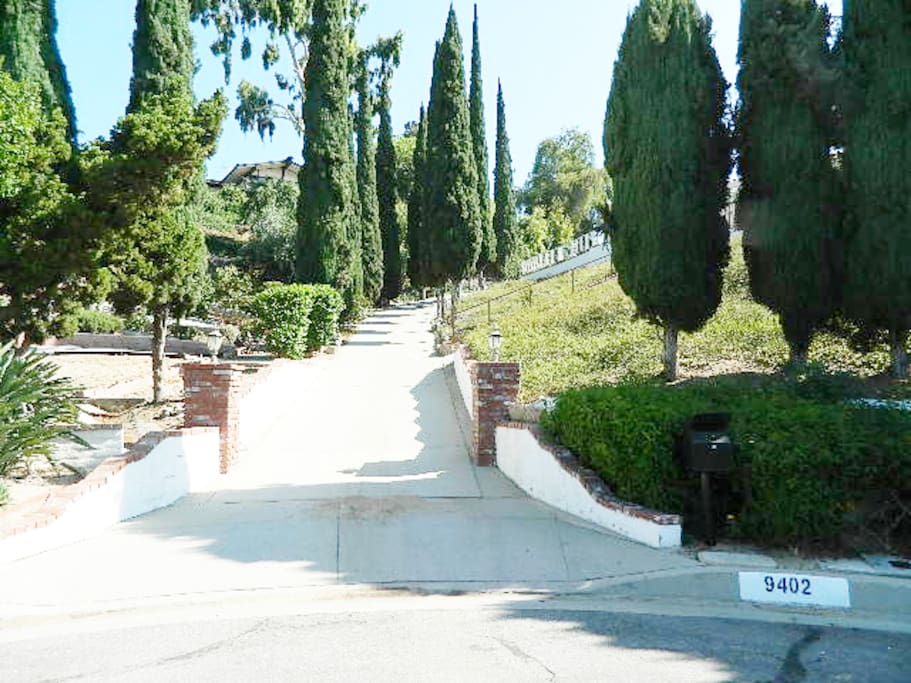 Driveway going uphill