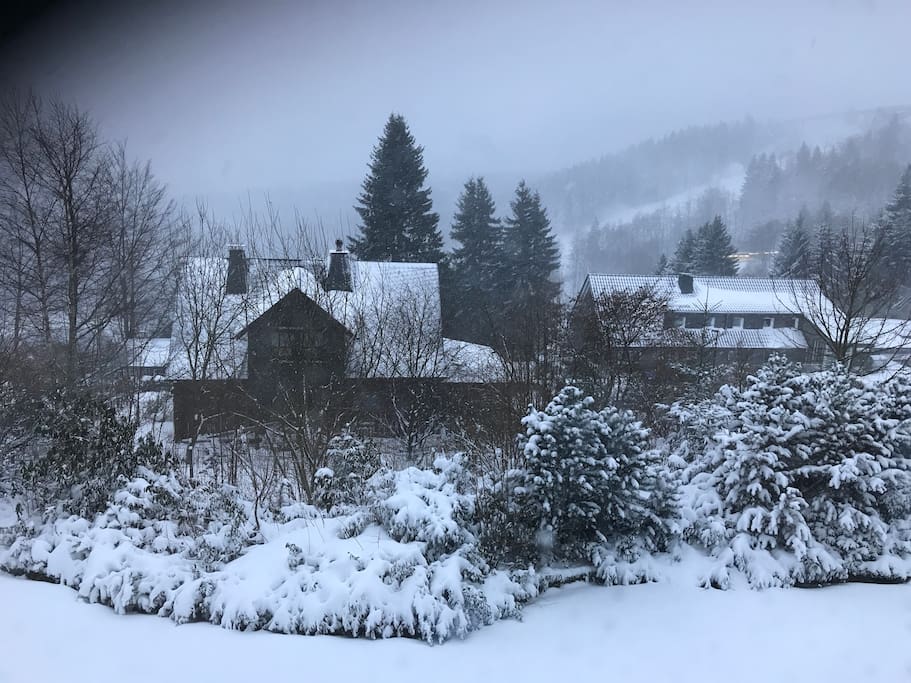 Balkonuitzicht Winter