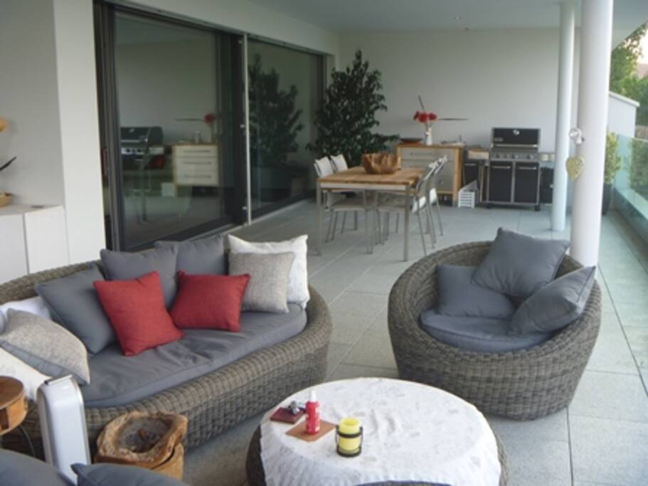 spacious terrace overlooking BAsel