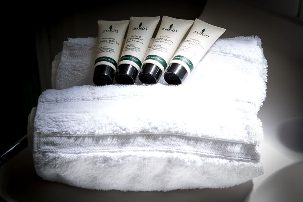 Quality towels and toiletries provided