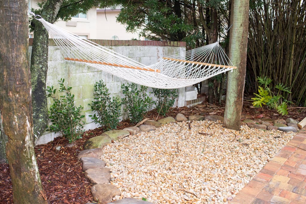 Hammock in Backyard