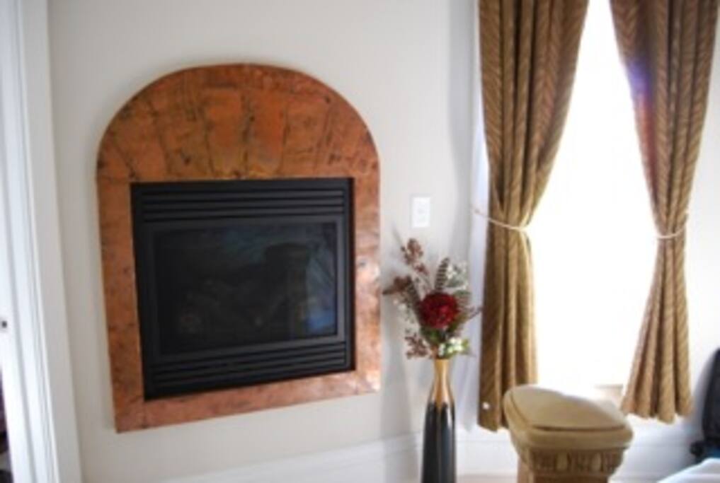 Suite 1 fireplace.