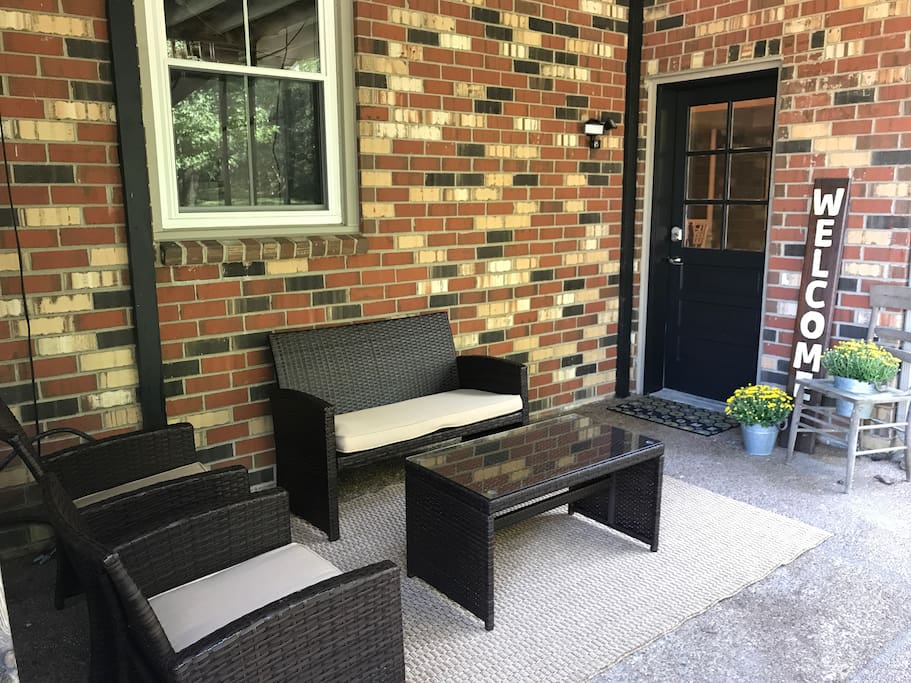 Your very own private outdoor patio to relax, drink coffee or cocktails on.
