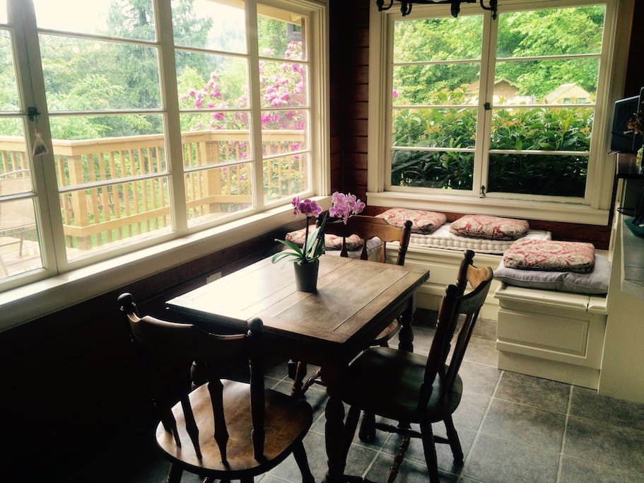 Kitchen area and back porch
