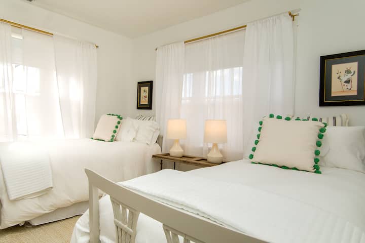 Second bedroom has two comfortable single beds. 