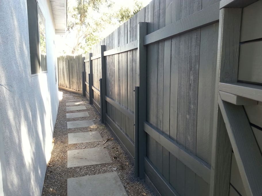private side entrance with gate