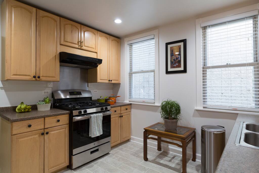Comfortable kitchen area.
