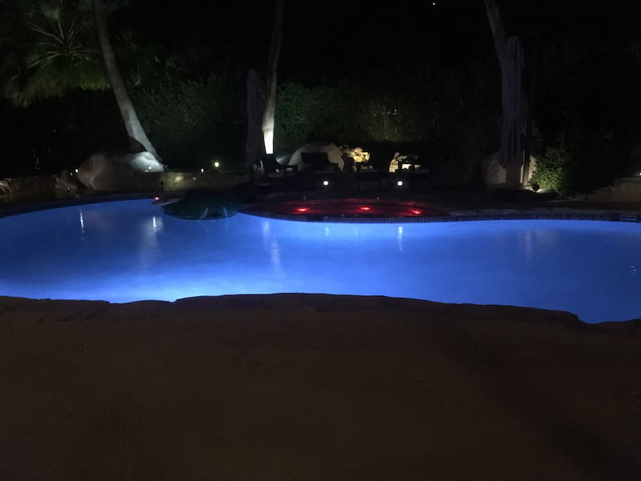 Pool at night