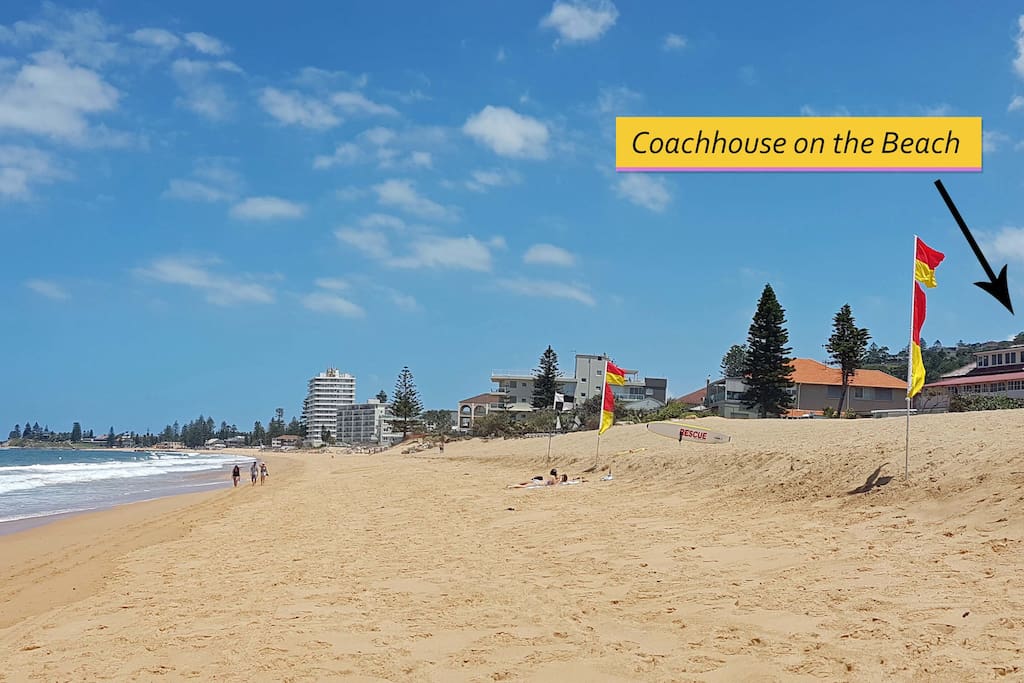 3 doors from Lifesaver Patrolled Beach Club