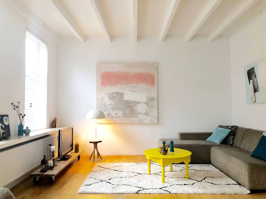 Living room with sofa and tv