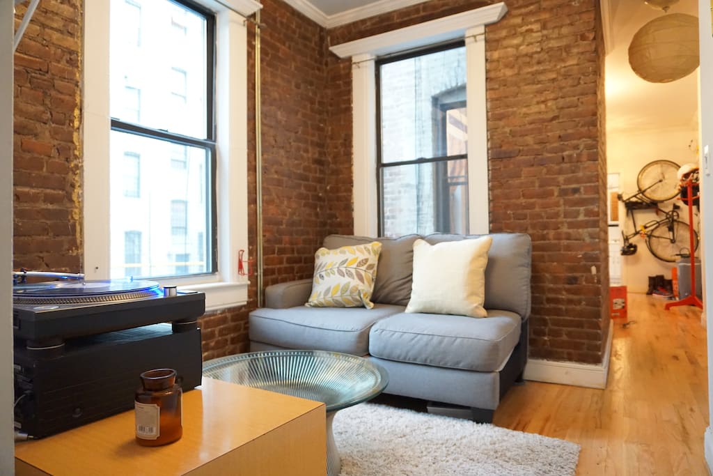 cozy den with 2 big windows