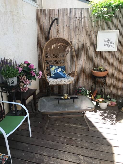 The house has 2 courtyards with beautiful seating areas.