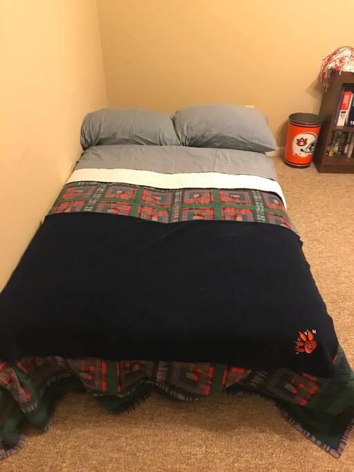 Comfortable futon can be used as a couch or a bed