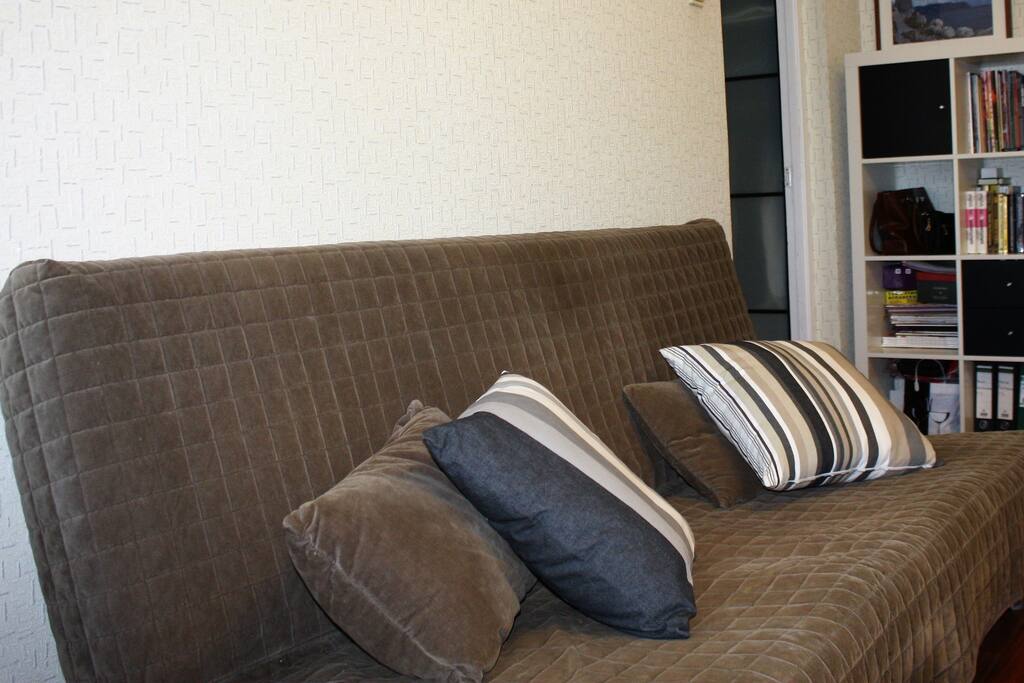 The first room - a double sofa-bed.