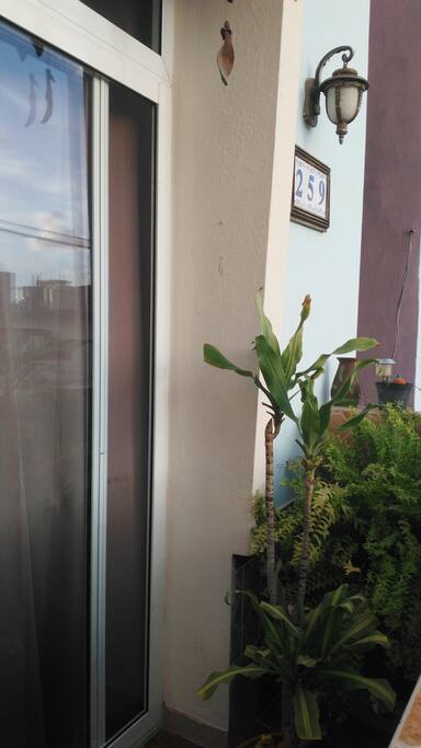 Puerta del balcón desde el exterior