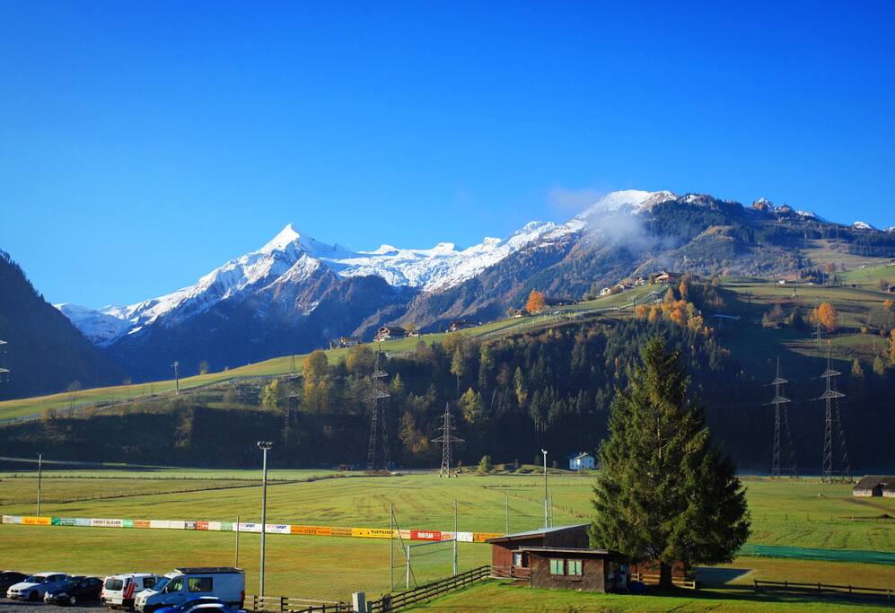 Summer view from our terrace on Kitzsteinhorn glacier