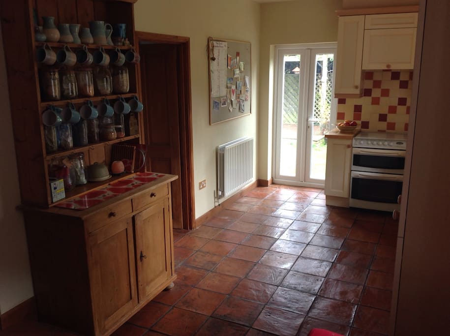 Guests have access to a large kitchen/ dining room