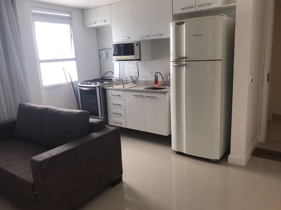 Sala com cozinha integrada