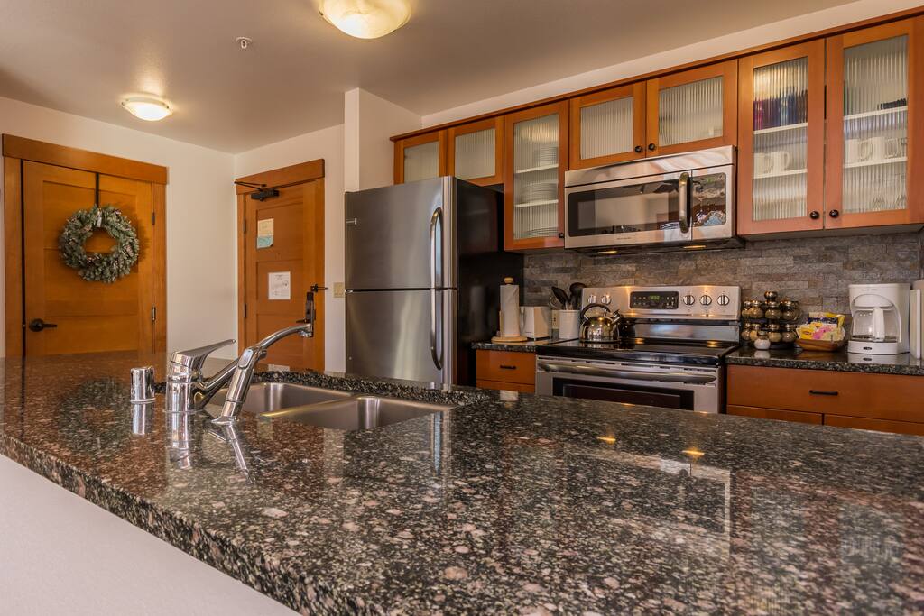 Beautiful remodeled kitchen with stainless steal appliances.