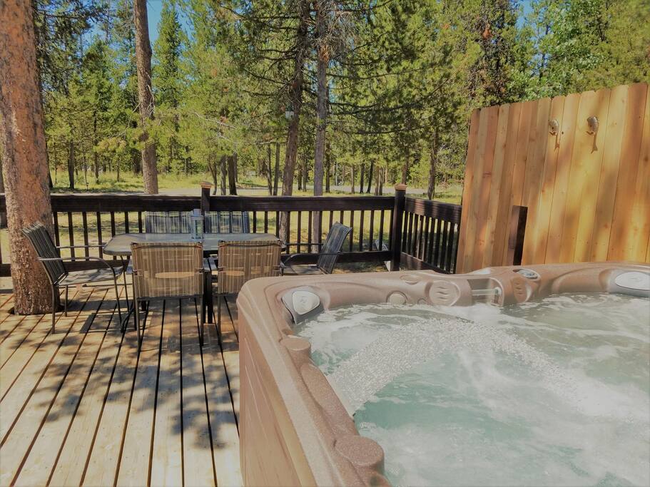 Relax in your private 7-person hot tub!