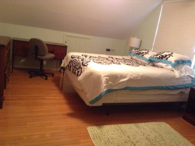Private bedroom and bathroom in updated home