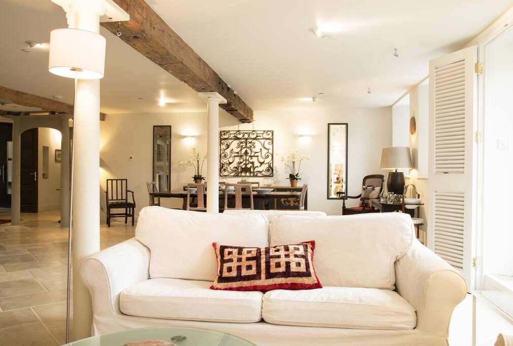 Pick up the Sunday papers and while away the morning on one of the three comfortable sofas