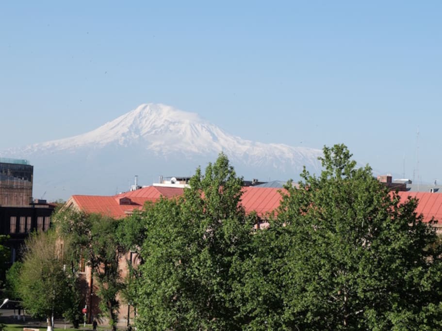 Splendid view on Ararat mountain from the room
