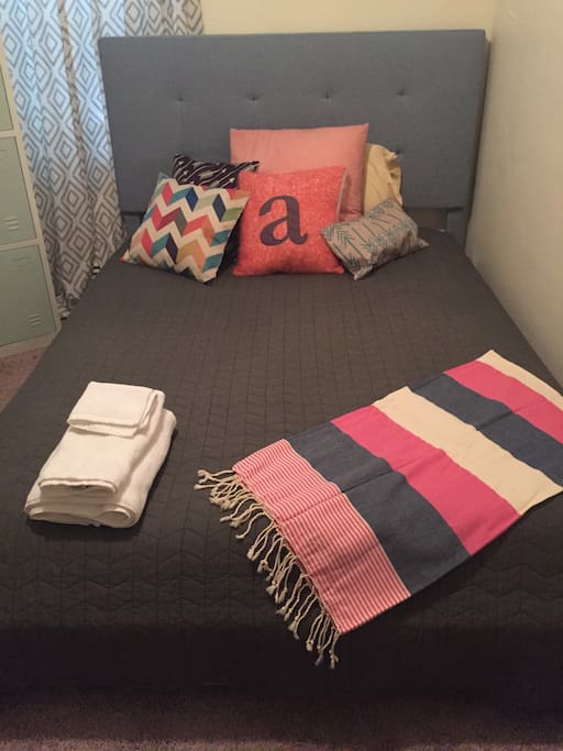 My cozy queen bed!