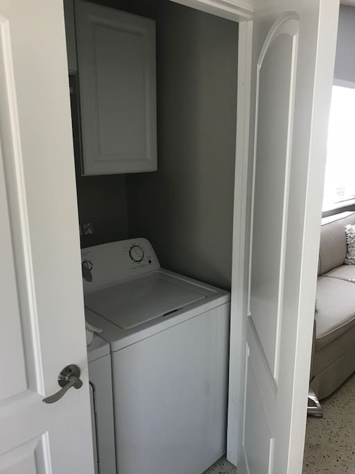 Full Size Washer Dryer inside guest house