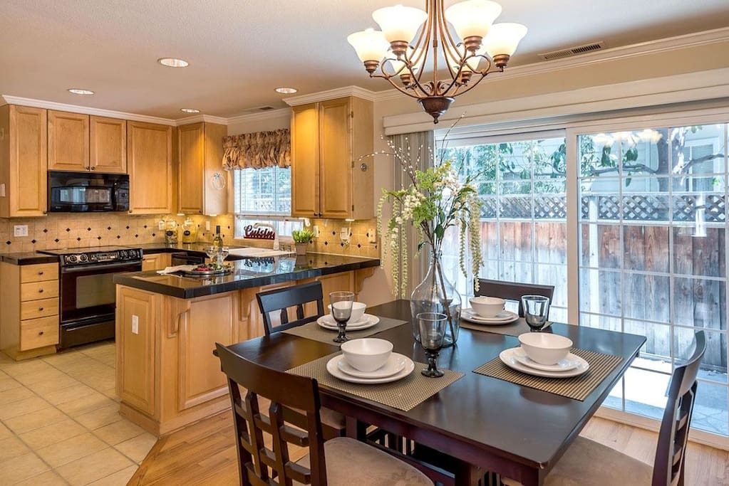Kitchen and eating area