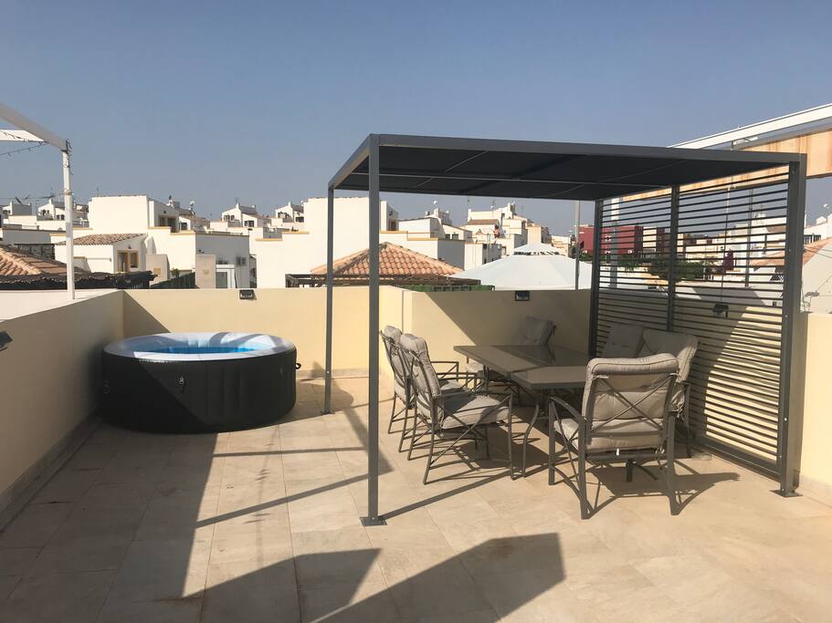 Solarium avec piscine spa