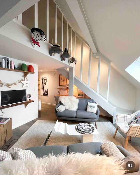 Standing Terrace Apartment Exceptional view of La Mongie