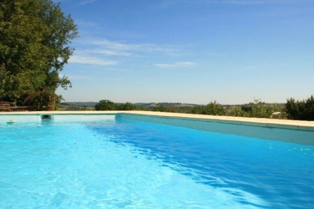 The large, relaxing swimming pool and spacious sun terraces which benefit from one of the best panoramic views in the region!