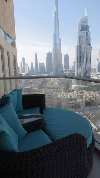 Balcony with actual view from the apartment