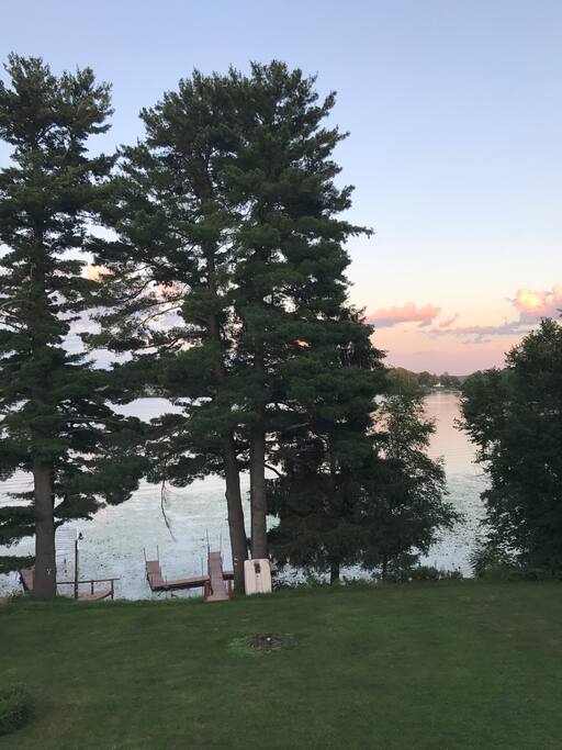 Sunset view from the deck